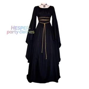 Vestido de Fiesta de Halloween para Mujer HP Vintage, Manga Larga, Cuello Redondo, Cinturón, Estilo Irregular, Disfraz de Ballet - Product Image 1