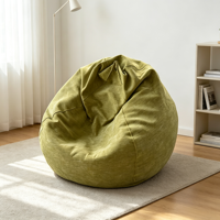 Fauteuil pouf douillet, grand canapé de sol en forme de goutte d'eau, pouf relaxant avec housse amovible pour salon et chambre