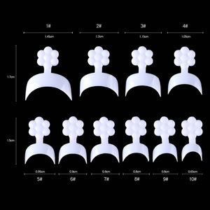 SunelPort Faux Ongles à Presser en ABS, Motif Papillon Fleur de Prunier, Style <span class=keywords><strong>French</strong></span>, 100 Pièces en Boîte, Bordure Latérale en Croissant, Blanc Porcelaine, Courts - Product Image 2