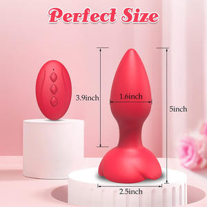 Rose Backyard Waterproof Eco-Friendly <b>Vibration</b> Anal Plug Rod <b>Male</b> and Female Utensils Wireless Remote Control Adult Sex Toy - Product Image 4