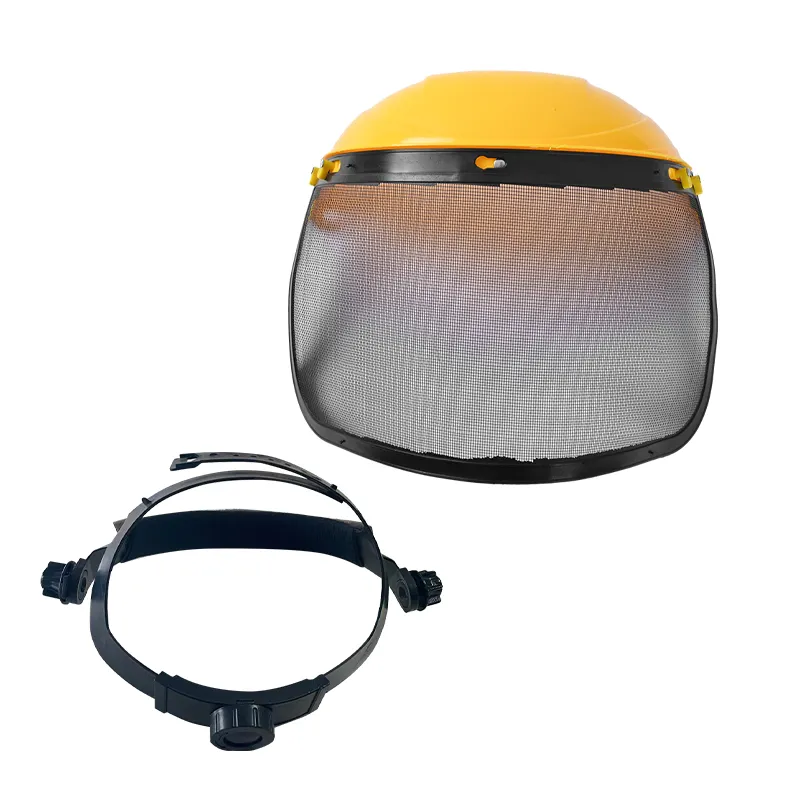 販売プラスチック安全ヘルメットブラシカッタースペアメッシュフェイスシールドマスク