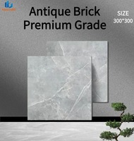 Carreaux de sol et de mur en porcelaine antidérapants durables 300x300 avec un aspect marbre, design moderne pour une utilisation en intérieur dans la cuisine, la salle de bain, les toilettes