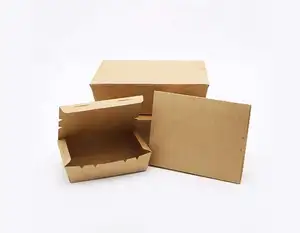 กล่องใส่อาหารแบบใช้แล้วทิ้งกระดาษคราฟท์ทนความร้อนเป็นมิตรต่อสิ่งแวดล้อม