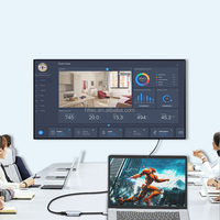 Hub Multipuerto 4 en 1 USB 2.0 Tipo-C 4K 60Hz PD 60W de Aleación de Aluminio con Salida de Video para Teléfonos Móviles