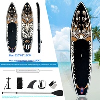 Planche de paddle gonflable en gros 10'6"/11'/12' pour yoga, pêche, course, impression personnalisée OEM disponible