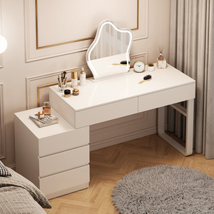 Modern Minimalist <b>Vanity</b> <b>Table</b> With Storage Cabinet And <b>Mirror</b> For Bedroom Makeup Desk - Product Image 3