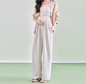 <span class=keywords><strong>Pantalon</strong></span> de maternité YIYI taille haute à jambes larges, extensible et sans coutures, pour le printemps et l'été, avec soutien abdominal, amincissant et flatteur pour la silhouette - Product Image 6