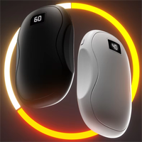 Calentador de Manos Recargable 2 en 1 con Pantalla Digital Personalizable, Banco de Energía de 3600 mAh, 3 Ajustes de Temperatura, Calentamiento Rápido, Regalo de Navidad