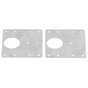 Kit de réparation de charnières d'armoires en acier inoxydable, plaque de couverture argentée antirouille de 3,5 x 3,5 pouces avec vis pour fixation d'étagères - Product Image 3