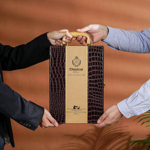 กล่องหนัง PU กล่องไวน์ที่เปิดขวดไวน์สีแดงกล่องของขวัญแฟชั่นเกรดสูงสำหรับเพื่อนธุรกิจ - Product Image 4