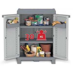 TERRY - 1002569 Armoire d'extérieur 2 portes 70x43,8x97,6 - 2 étagères intérieures réglables-2 bacs-EAN 8005646025693 CABINETS - Product Image 2