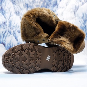 Botas de Nieve Forradas de Piel de Oveja, Impermeables, Antideslizantes, Unisex, para Exteriores, Cálidas, de Algodón, con Tacón Bajo, para Clima Frío - Product Image 3