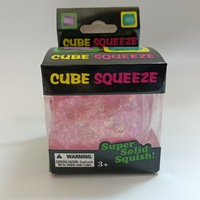 Ours en caoutchouc souple anti-stress en forme de cube de glace avec poudre dorée et maltose, à rebond lent, vente en gros usine