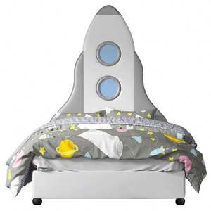 Rocket Ship Kids Daybed Full Wood Almacenamiento creativo moderno para niños Diseño de dibujos animados para jóvenes con tema de aventura - Product Image 6
