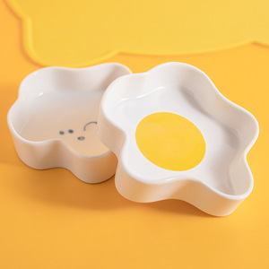 Bol en céramique pour animaux de compagnie, arrondi, antidérapant, pour nourriture et eau pour chat - Product Image 4
