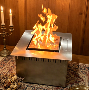 <span class=keywords><strong>Cheminée</strong></span> électrique à bio<span class=keywords><strong>éthanol</strong></span> pour <span class=keywords><strong>table</strong></span> carrée, en acier inoxydable 304, 12V, avec son réaliste <span class=keywords><strong>de</strong></span> bois brûlant, pour la décoration intérieure et le chauffage domestique - Product Image 2