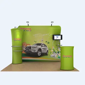 Custom Portable Modular Trade Show Booth Display 10x10FT Tension Fabric Backdrop Exhibition Booth 10X10 For Champs Show