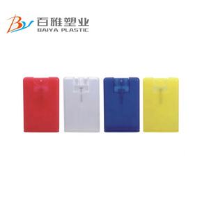 Bai <span class=keywords><strong>Ya</strong></span> BY201 Venta caliente estilo 20ml tarjeta de crédito desinfectante recargable Mini PP botella de Spray de Perfume - Product Image 2