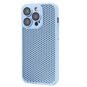 Hücresel soğutma içi boş oyma telefon kapağı iPhone 16 için Lens koruyucu Film ile 15 pro max 14 13 12 11 isı emici kılıf