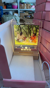 Soporte de madera personalizable de alta calidad acrílico para <span class=keywords><strong>Spotify</strong></span> Code 3D Night Light Music Album Plaque de negocios para regalos promocionales - Product Image 5