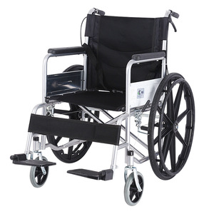 Fauteuil roulant manuel léger et pliable avec frein en U pour personnes âgées et handicapées - Product Image 1