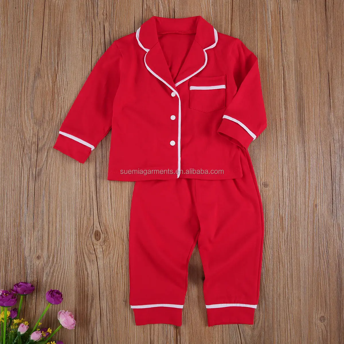 Toddler Christmas Baby Autumn Clothes Long Sleepwear Cotton Home Boys Girls Cotton pigiama Set