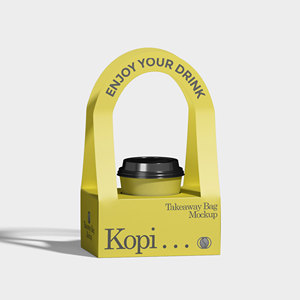Support à café individuel personnalisé pour emporter |   Boîte à cupcakes en papier écologique |   Boîte d'emballage personnalisée pour gâteau en forme de beignet et macaron - Product Image 3