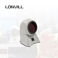 Escáner de Código de Barras de Escritorio LONVILL IP54 de 1.5m Resistente a Caídas con Sensor Automático y Manos Libres para Punto de Venta en Supermercados
