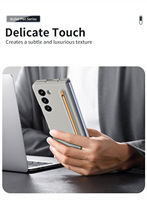 Coque de téléphone PC officielle de luxe pour Samsung Galaxy Z Fold 7 6 5 4-Protecteur d'écran PC dur avec étui Bullet Pen