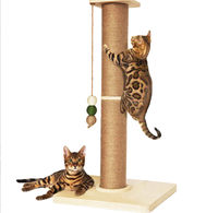 Jouet en bois pour chat, arbre à chat pour chats d'intérieur, jouet d'auto-entretenement, griffoir vertical et grattoir pour chat