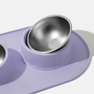 Bols à nourriture pour chien pliables écologiques anti-déversement avec tapis en silicone facile à nettoyer et design antidérapant pour chiots - Product Image 2