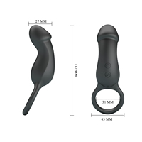 Pretty Love USB carga silicona parejas vibrador largo tiempo retraso pene anillo consolador forma exclusiva para masturbadores masculinos