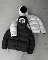 Vestes d'hiver unisexes personnalisées avec logo imperméable, réversible, coupe-vent, épaisses, matelassées, rembourrées, à fermeture éclair, en duvet, manteaux, vêtements d'extérieur