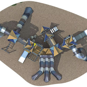 WPC grand paysage aire de jeux extérieure thème de la nature éco-bois installation de <span class=keywords><strong>loisirs</strong></span> pour les enfants à jouer - Product Image 1