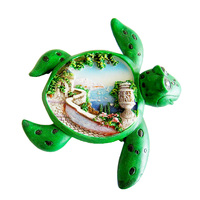 FH1010 Personnalisé Résine Souvenir Touristique 3d Tortue De Mer Tortue Italie Souvenir Aimant De Réfrigérateur