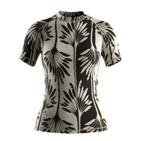 Maillot de bain Rashguard pour femme, manches courtes, UPF50+, pré-rétréci, anti-humidité, pour la natation et le surf