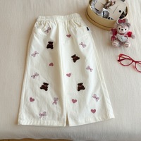 Nouveau pantalon pour filles style automne, pantalon décontracté élégant pour enfants, pantalon long polyvalent à jambe droite pour tout-petits au printemps et en automne