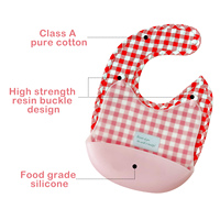 Bavoirs pour bébé en silicone sans BPA multifonctionnels détachables faciles à nettoyer Vente en gros