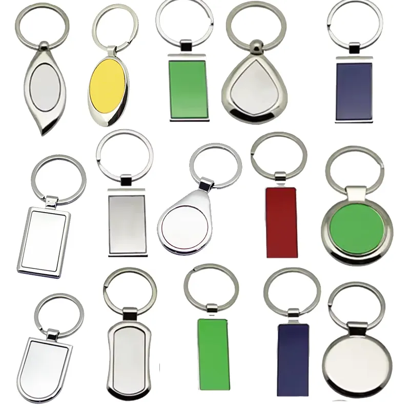 Keychain Blanks House Rectangle Tag Pendant Custom Metal Laserable Souvenir Plain Promotional Stainless Steel Dog Key Chain