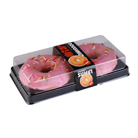 Single-box Doughnut Packaging OEM Design Plastic Food Paper Cake Boxes Professional Accepts Customer Branding