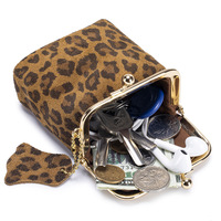 Vente en gros de sac à cosmétiques pour rouge à lèvres imprimé léopard mini pochette pour rouge à lèvres sacs de rangement portables trousse de maquillage mignonne pour femmes