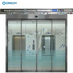 Открытая система для мотора OREDY, коммерческие автоматические раздвижные стеклянные двери для торгового центра