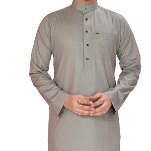 Men's Islamic Summer Robe Polyester Casual Arab Thobe-Breathable Summer <b>Long</b> Sleeve <b>for</b> Men Muslim Traditional Clothing - Product Image 2