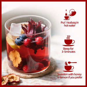 Té Herbal OEM Cranberry Cleanse con Arándanos e Hibisco para el Bienestar, Orgánico, Natural, Vegano, Sin OMG, 10 Bolsitas de Té de 5g Cada Una, por Caja - Product Image 4