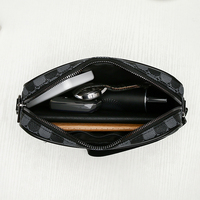 Sac bandoulière homme en cuir PU de luxe, design tendance, avec fermeture éclair, haute qualité, prix de gros