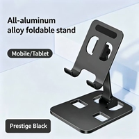 Support de téléphone portable pliable en métal de qualité supérieure, support universel réglable en hauteur pour téléphone et tablette