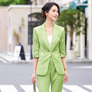 Primavera/Verano Color sólido <span class=keywords><strong>Mujer</strong></span> <span class=keywords><strong>Traje</strong></span> de manga media Trajes de negocios de moda <span class=keywords><strong>para</strong></span> mujeres jóvenes - Product Image 4