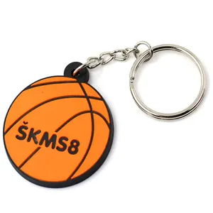Factory Custom 3D Pvc Key Chain Tennis Baseball Golf Volleyball Basketball Sport Ball Keychain