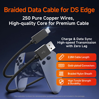 Câble de données tressé tout en cuivre adapté à la manette PS5 Elite, 2,8 m, câble de charge USB-C, transmission de données synchronisée Elite