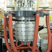 Machine automatique d'extrudeuse de film rétractable et étirable pour serre à anneau d'air avec co-extrusion ABC à trois couches